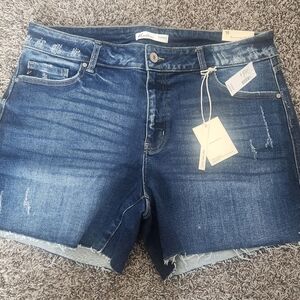 KanCan For Maurices Size 18 Distressed Cutoff Style Shorts 5 Inch Inseam Blue